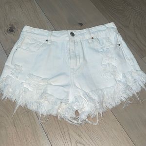 White PacSun Festival Shorts